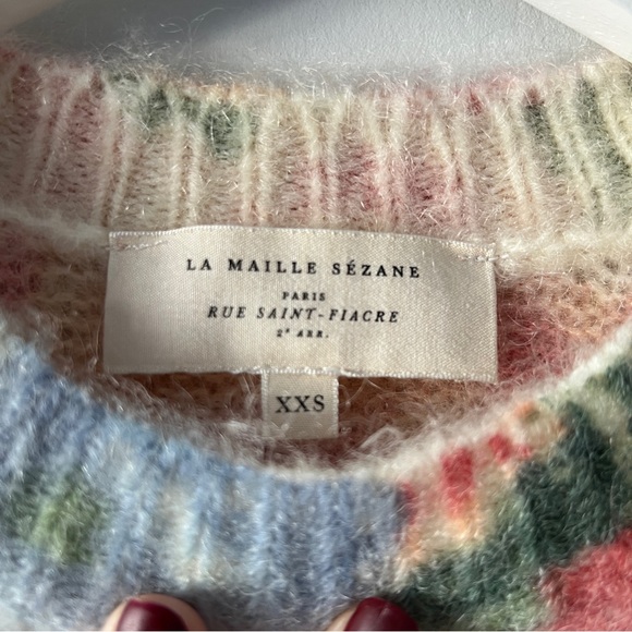 Sezane Malory Jumper in Painted Flowers size XXS - Picture 4 of 7